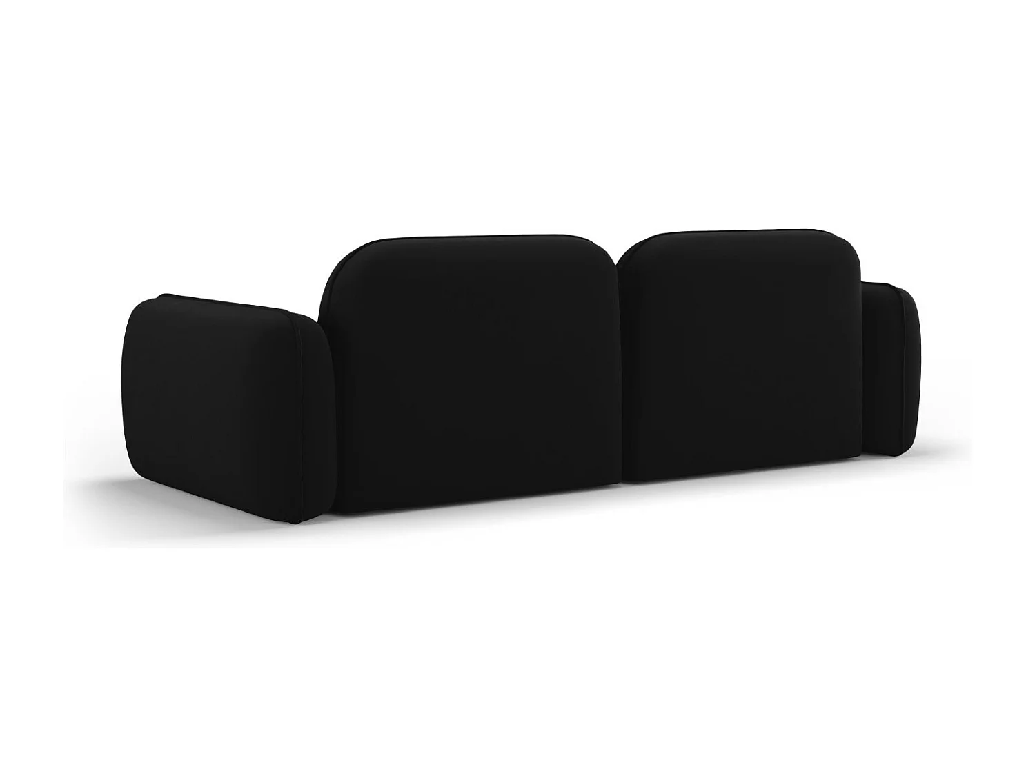 CXL by Christian Lacroix - Canapé modulable "Lucien" 3 places en velours noir - 230x90x70cm