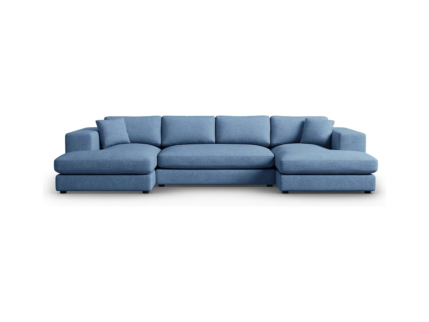 CXL by Christian Lacroix - Panoramische bank "Tendance" 5 zitplaatsen, Structurele stof, Donkerblauw - 344x170x72cm