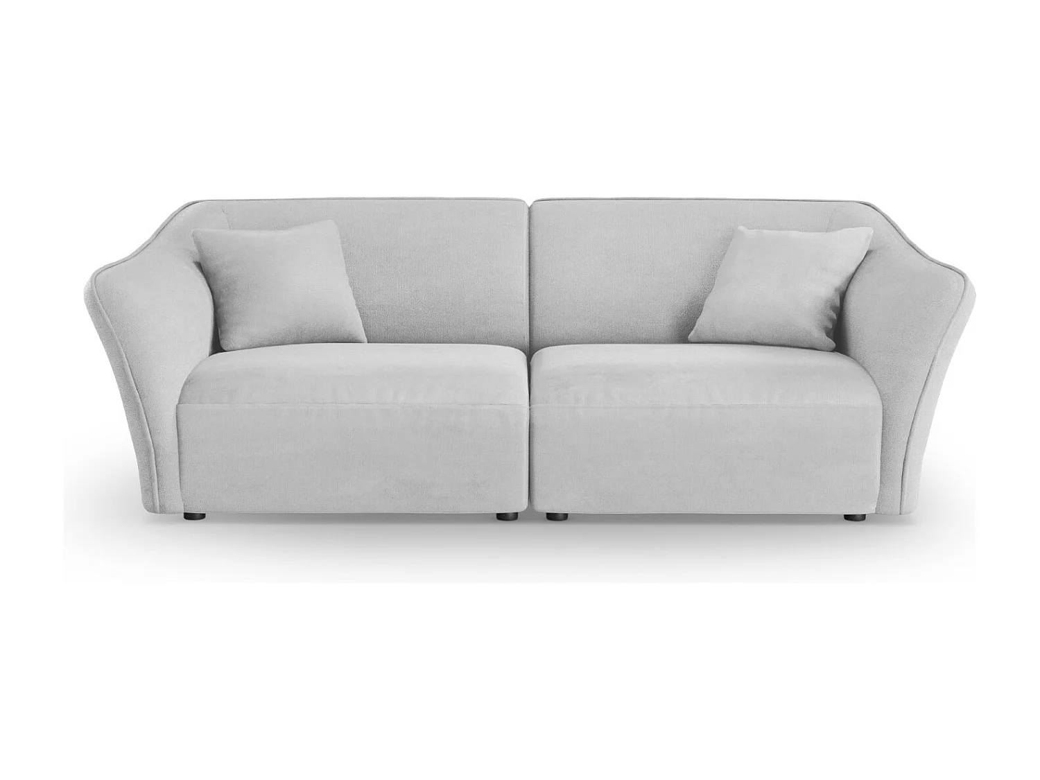 Cosmopolitan Design - Sofa modułowa, "Tokyo" 3 miejsca boucle, szary jasny - 206x102x79cm