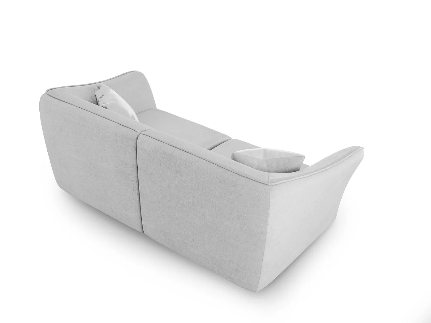 Cosmopolitan Design - Sofa modułowa, "Tokyo" 3 miejsca boucle, szary jasny - 206x102x79cm