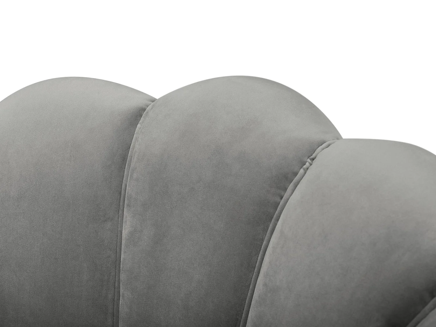 Cosmopolitan Design - Bank "Kingston" 3 zitplaatsen, Flueel, Donkergrijs - 224x95x85cm