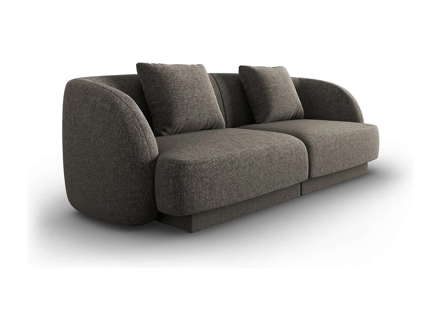 Cosmopolitan Design - Sofa, "Tulum" 2 miejsca szenil, szary - 180x90x70cm