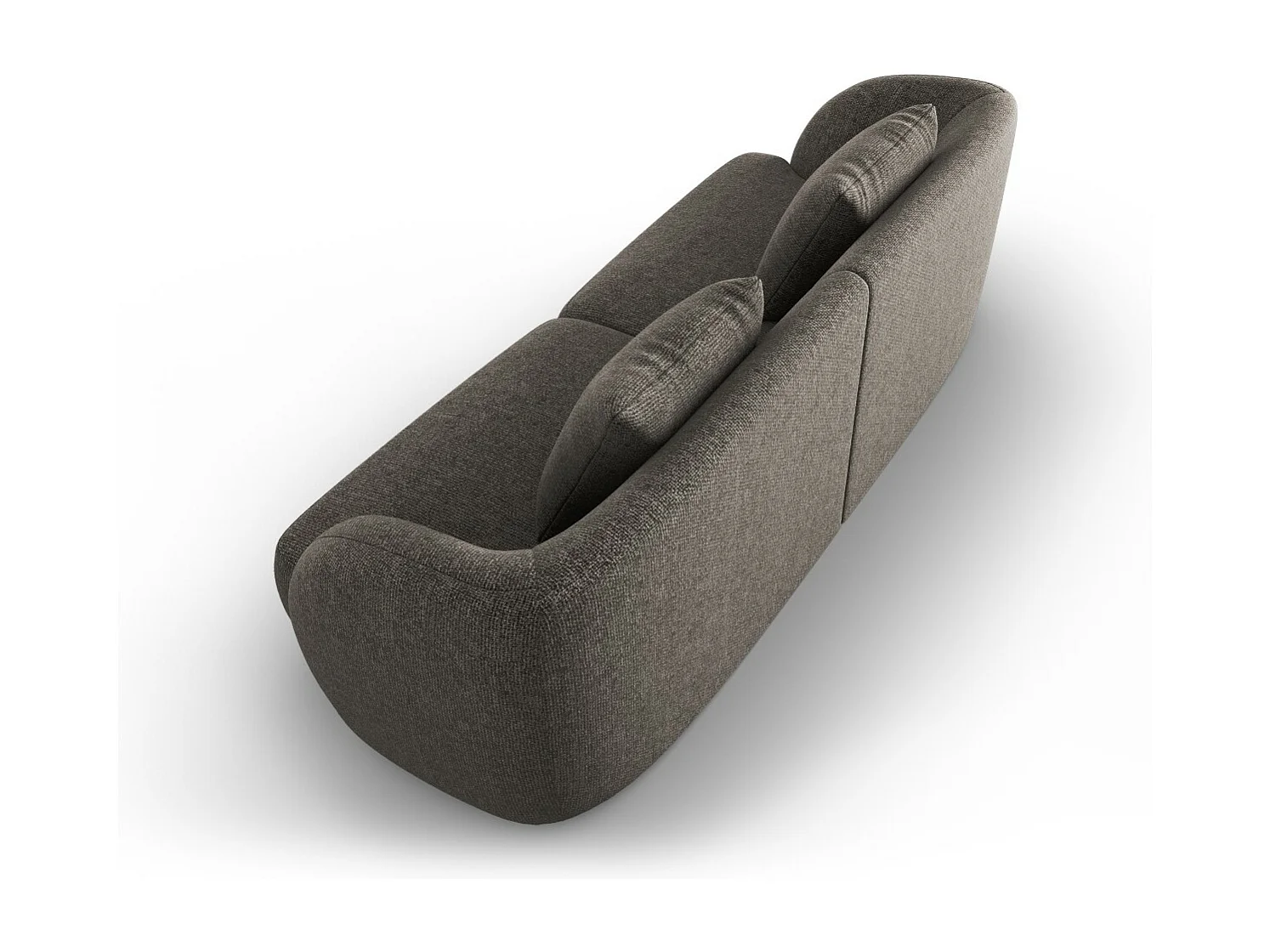 Cosmopolitan Design - Sofa, "Tulum" 2 miejsca szenil, szary - 180x90x70cm