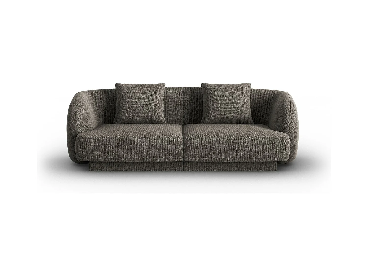 Cosmopolitan Design - Bank "Tulum" 2 zitplaatsen, Chenille, Grijs - 180x90x70cm
