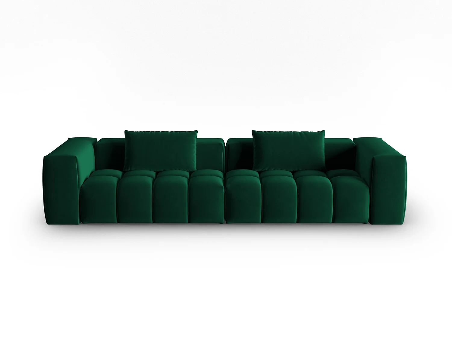 CXL by Christian Lacroix - Sofá modular "Lorella" 5 lugares em veludo verde garrafa - 290x85x70cm