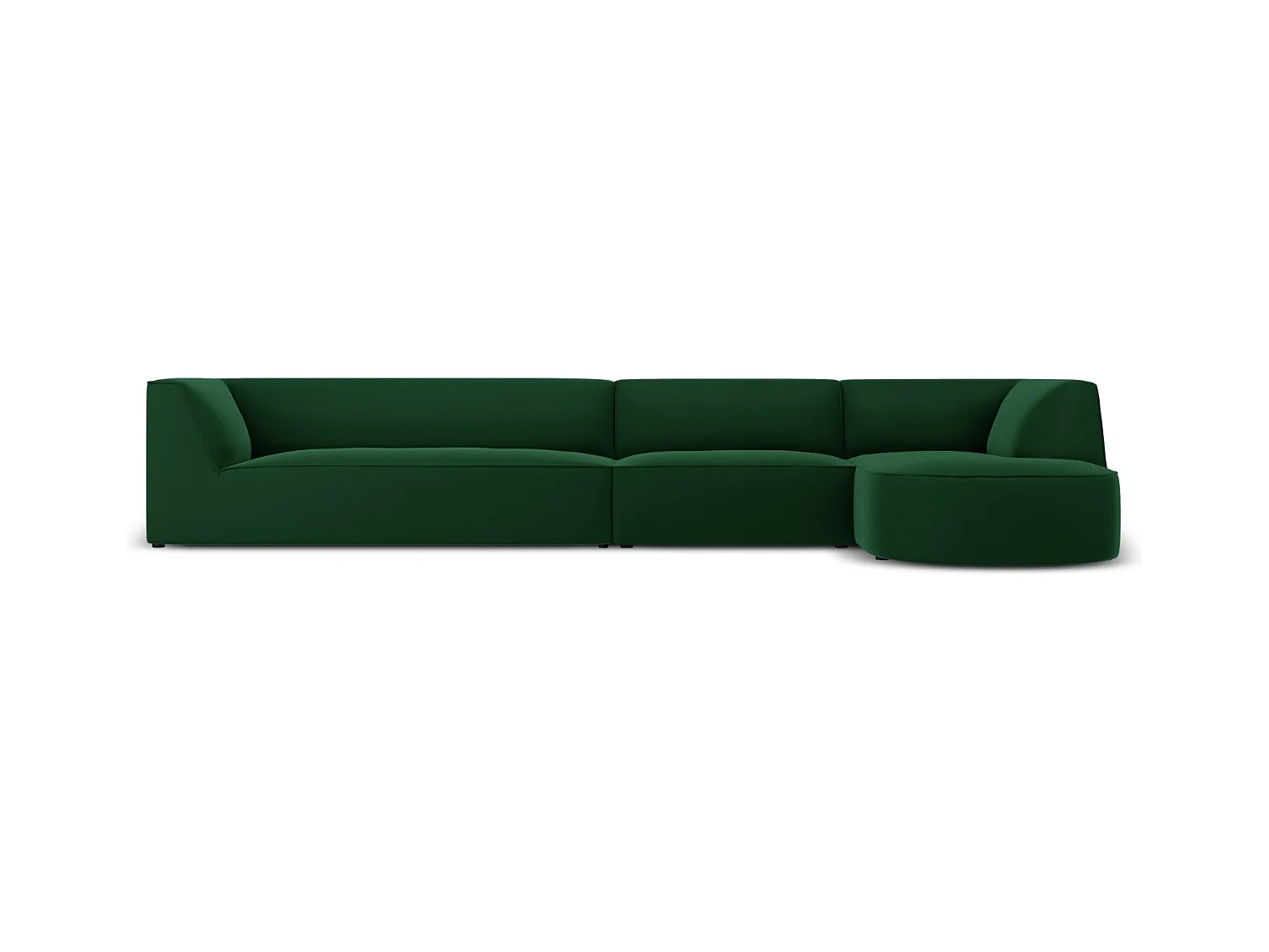 CXL by Christian Lacroix - Rechter hoekbank "Charles" 5 zitplaatsen, Flueel, Groente - 366x180x69cm