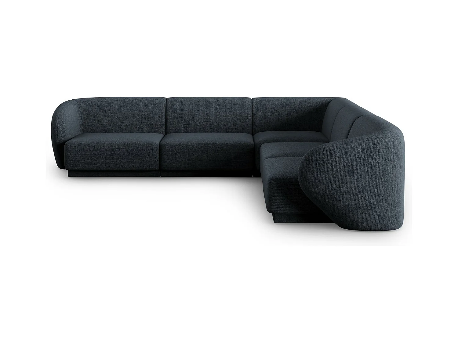 CXL by Christian Lacroix - Symmetrische modulaire hoekbank "Lionel" 6 zitplaatsen, Chenille, Blauw gemêleerd - 265x265x74cm