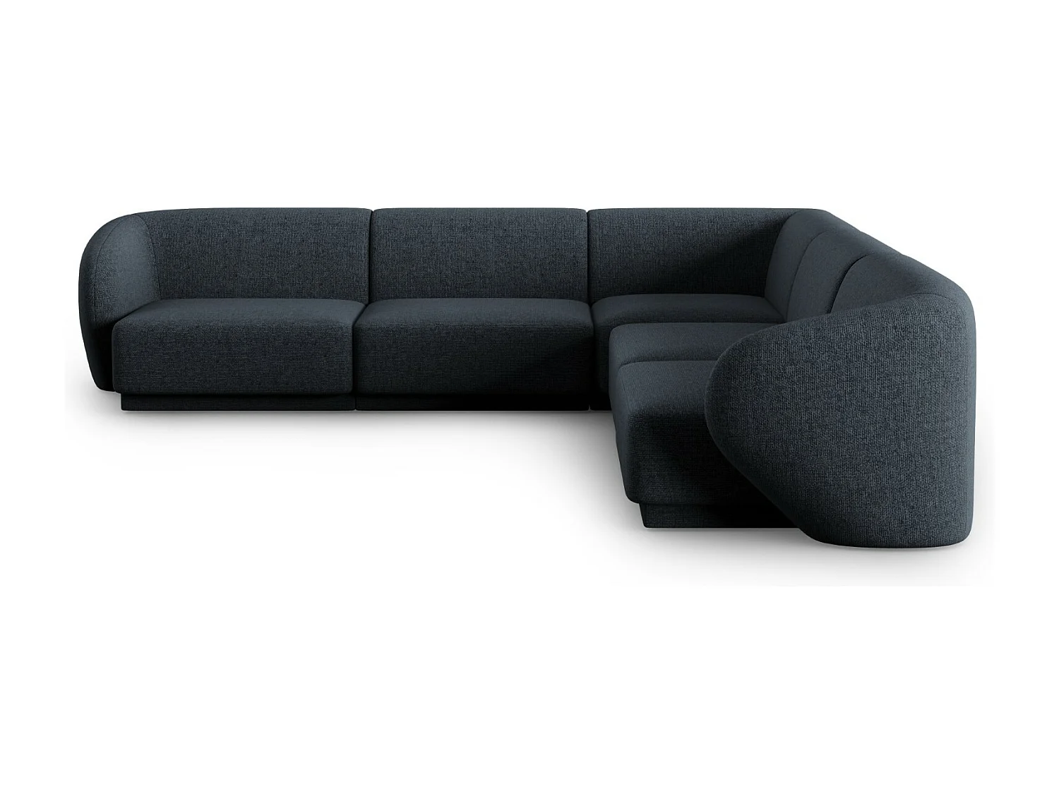 CXL by Christian Lacroix - Divano angolare modulare reversibile "Lionel" 6 posti in ciniglia miscela blu - 265x265x74cm