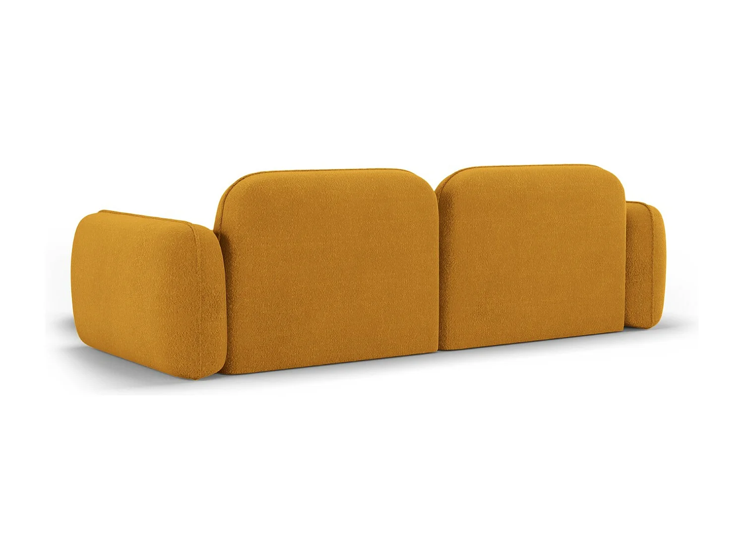 CXL by Christian Lacroix - Sofá esquinero modular derecho "Lucien" 3 plazas de terciopelo mostaza - 230x165x70cm