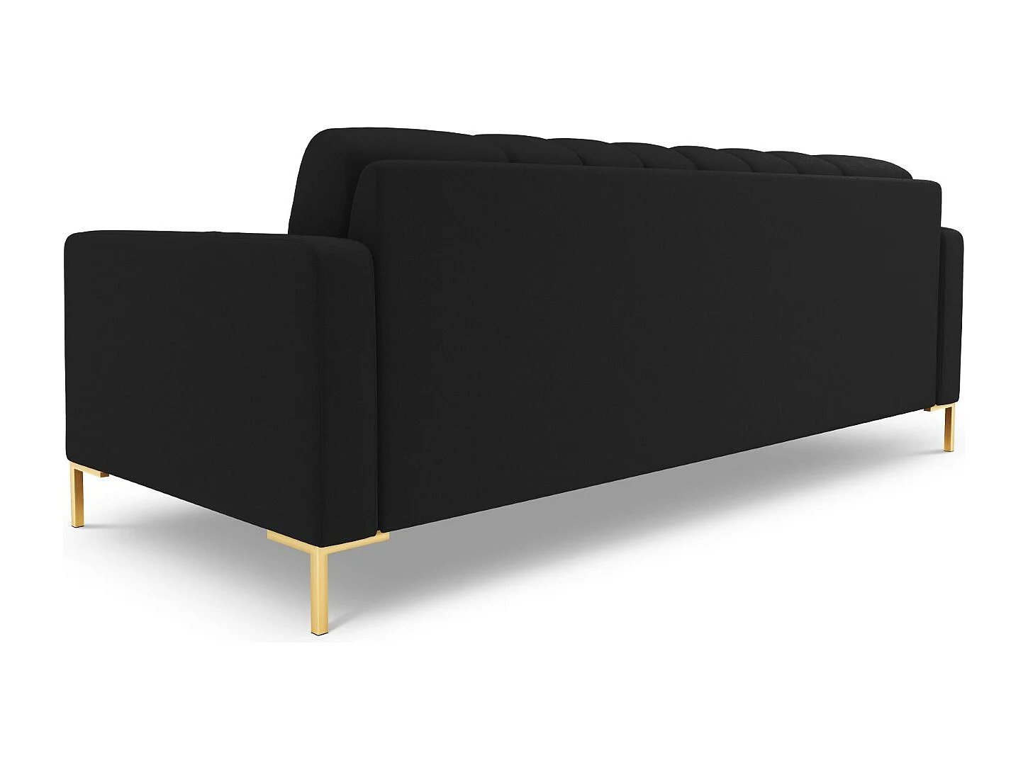 Cosmopolitan Design - Sofa, "Bali" 4 miejsca tkanina strukturalna, czarny - 217x92x75cm