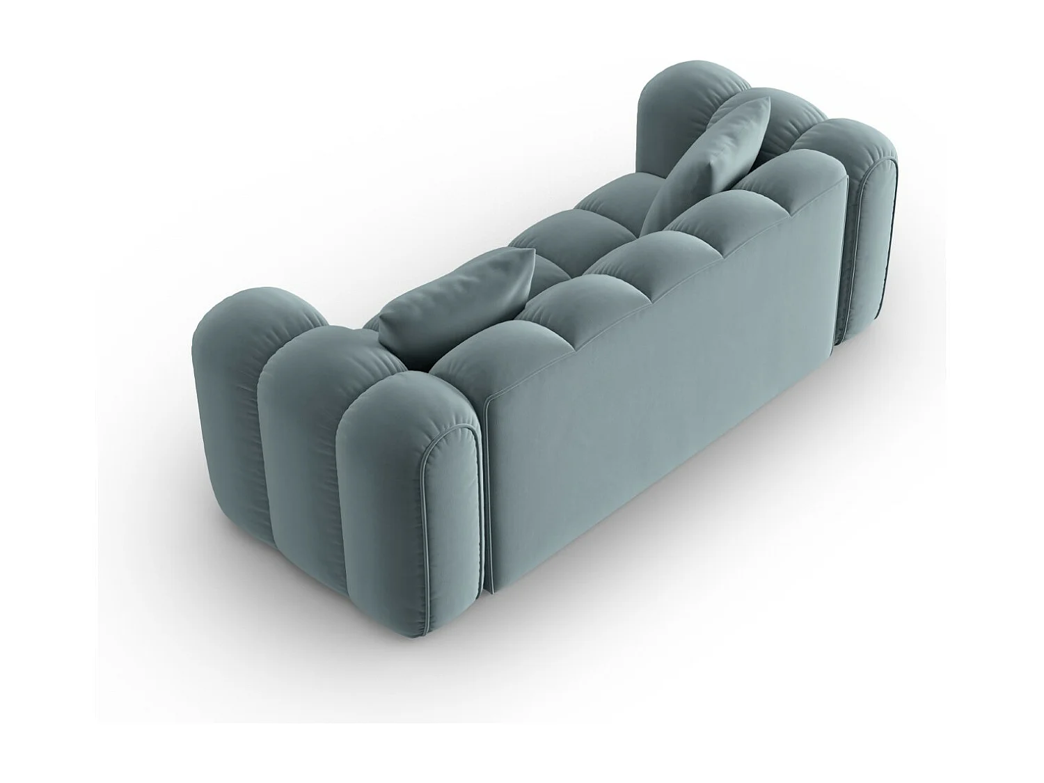 CXL by Christian Lacroix - Bank "Clotilde" 2 zitplaatsen, Flueel, Lichtblauw - 208x94x70cm