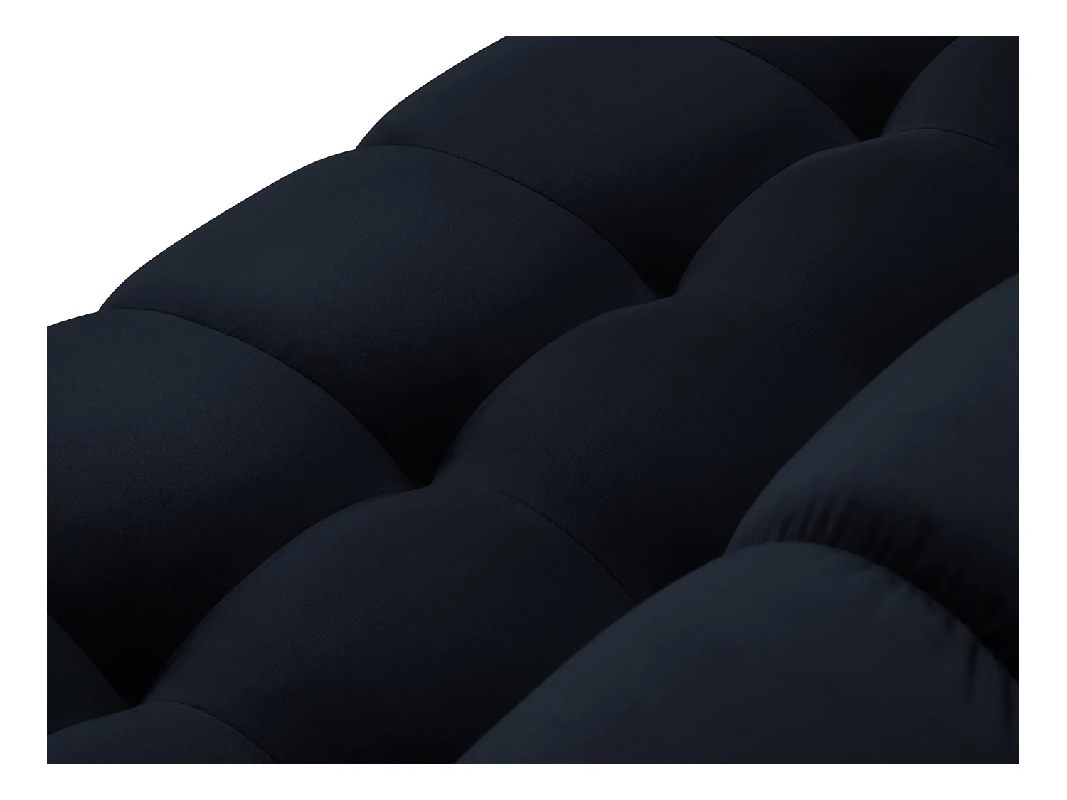 Cosmopolitan Design - Panoramische bank "Bali" 7 zitplaatsen, Flueel, Donkerblauw - 383x185x75cm