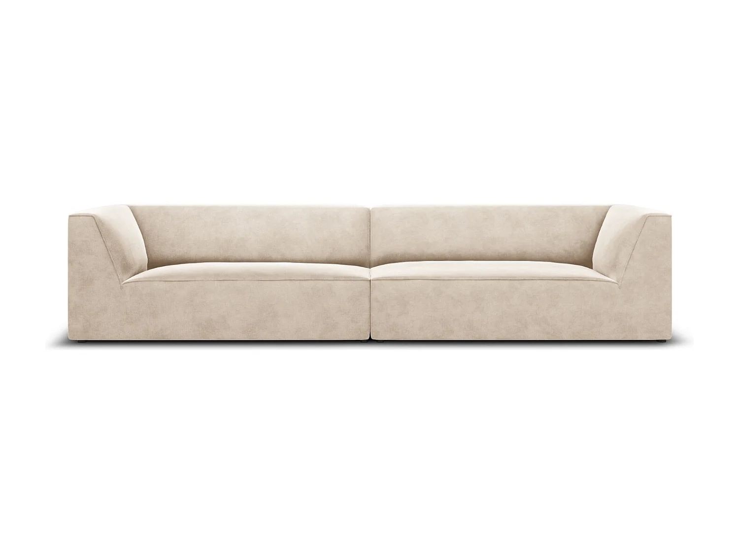 CXL by Christian Lacroix - Bank "Charles" 4 zitplaatsen, Flueel, Lichtbeige - 302x93x69cm