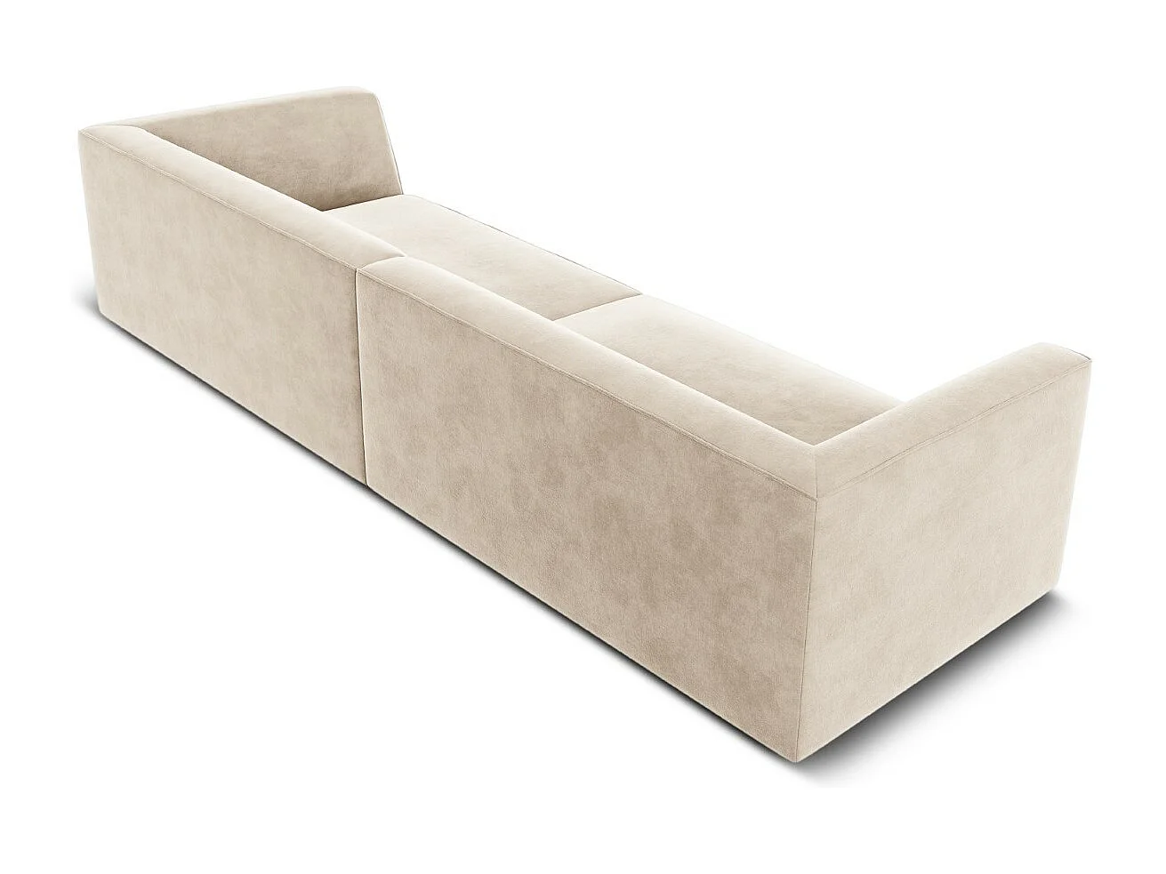 CXL by Christian Lacroix - Bank "Charles" 4 zitplaatsen, Flueel, Lichtbeige - 302x93x69cm