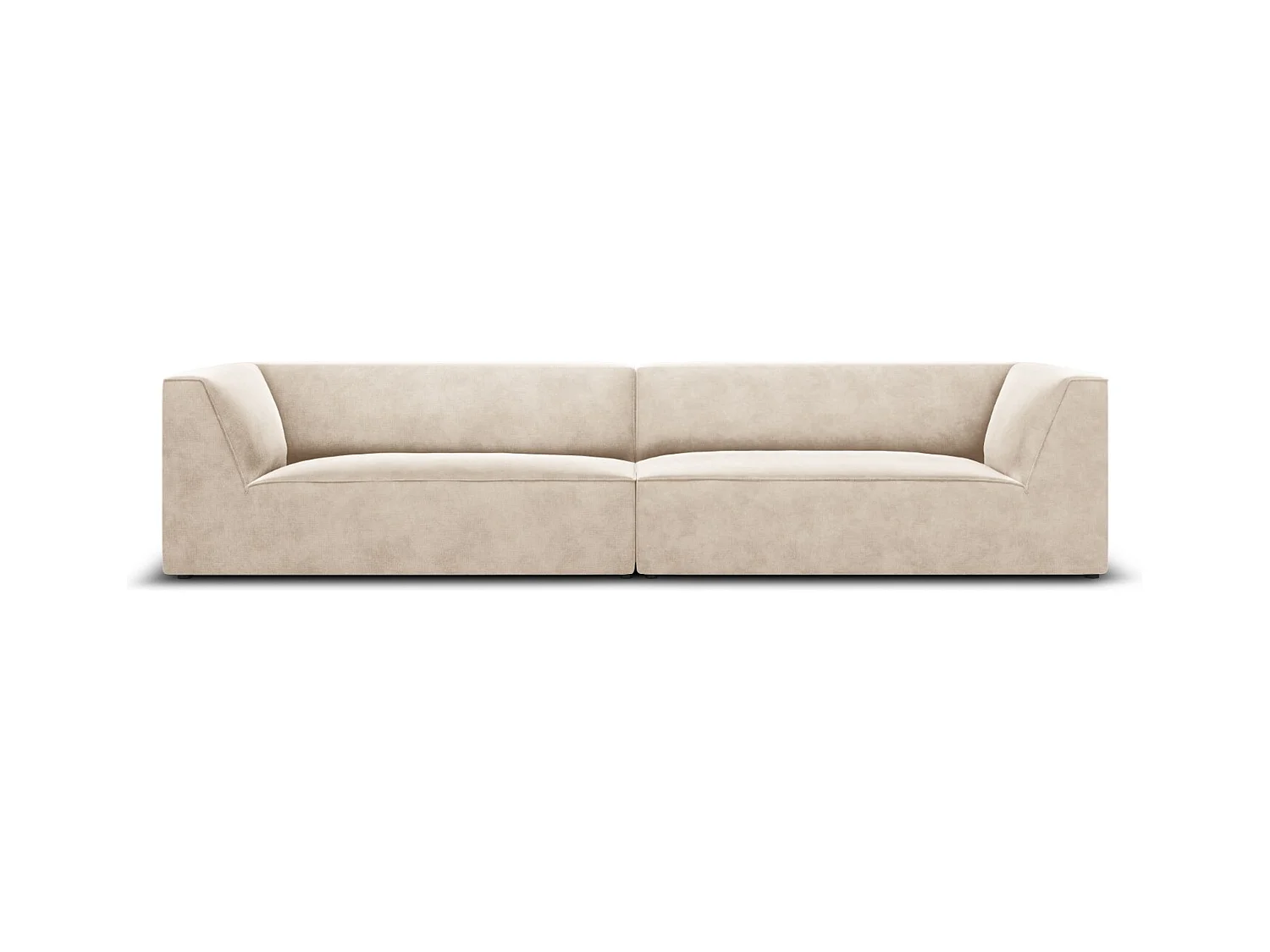 CXL by Christian Lacroix - Canapé "Charles" 4 places en velours beige clair - 302x93x69cm