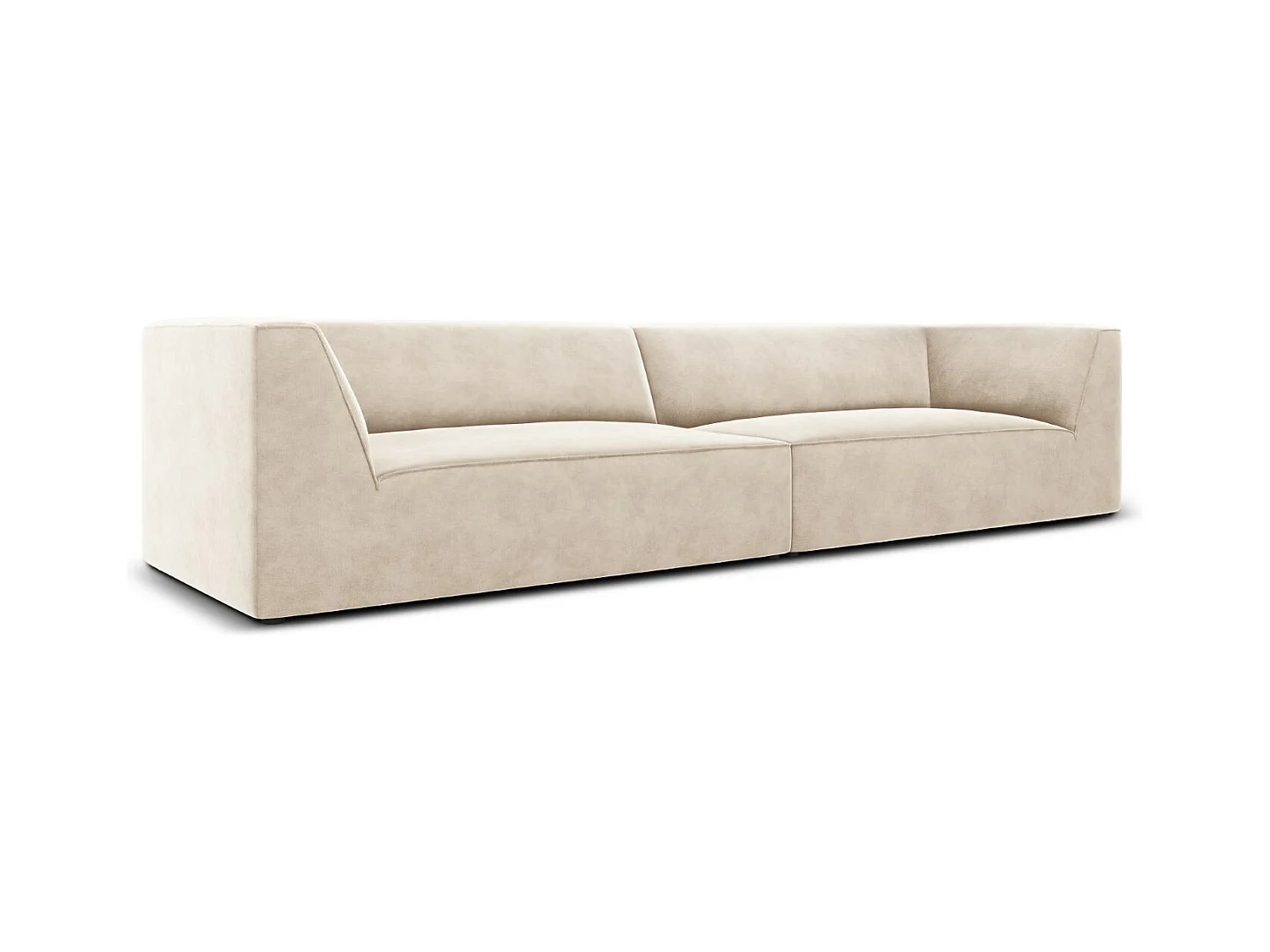 CXL by Christian Lacroix - 4-Sitzer Sofa "Charles" Sitzer aus Samt leichtes beige - 302x93x69cm