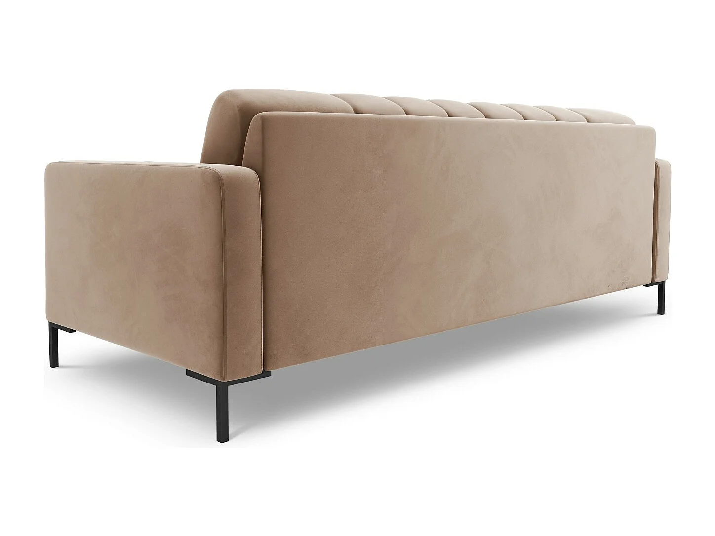 Cosmopolitan Design - 4-Sitzer Sofa "Bali" aus Samt beige - 217x92x75cm