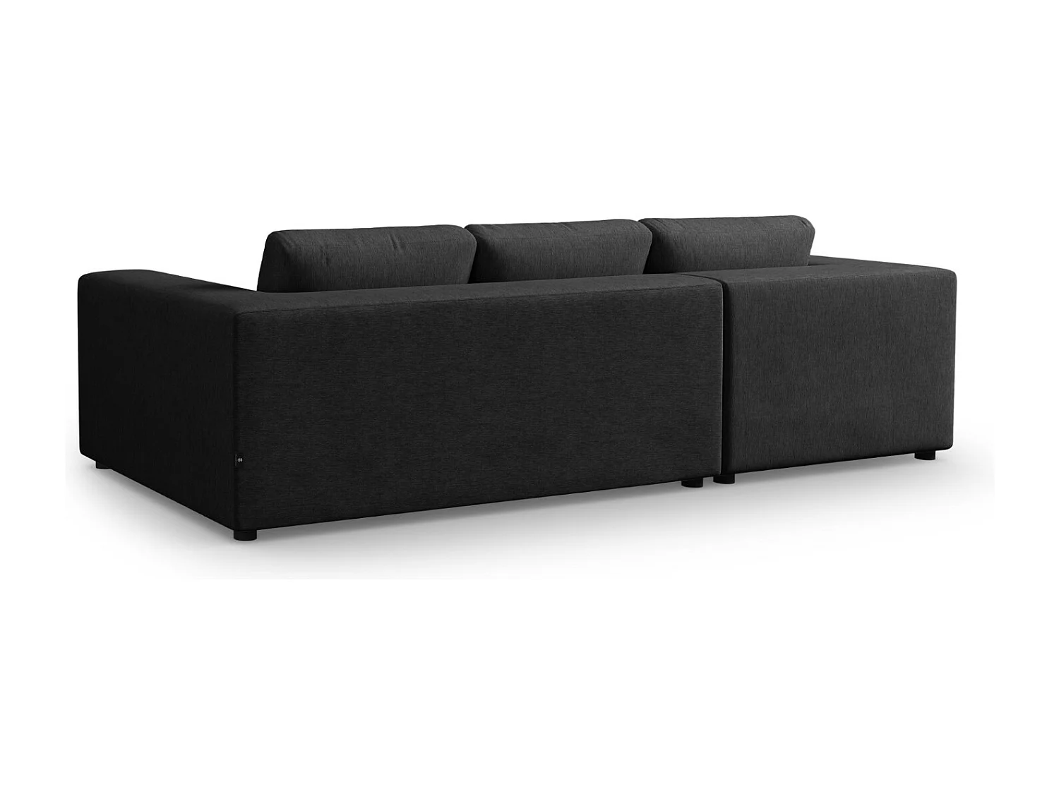 CXL by Christian Lacroix - 5-Sitzer Ecksofa links "Tendance" Sitzer aus strukturiertem Stoff schwarz - 282x174x72cm