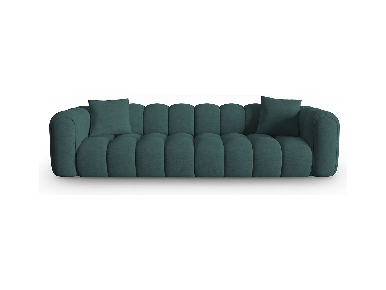 CXL by Christian Lacroix - Modulaire bank "Clotilde" 4 zitplaatsen, Structurele stof, Turkoois - 298x94x70cm