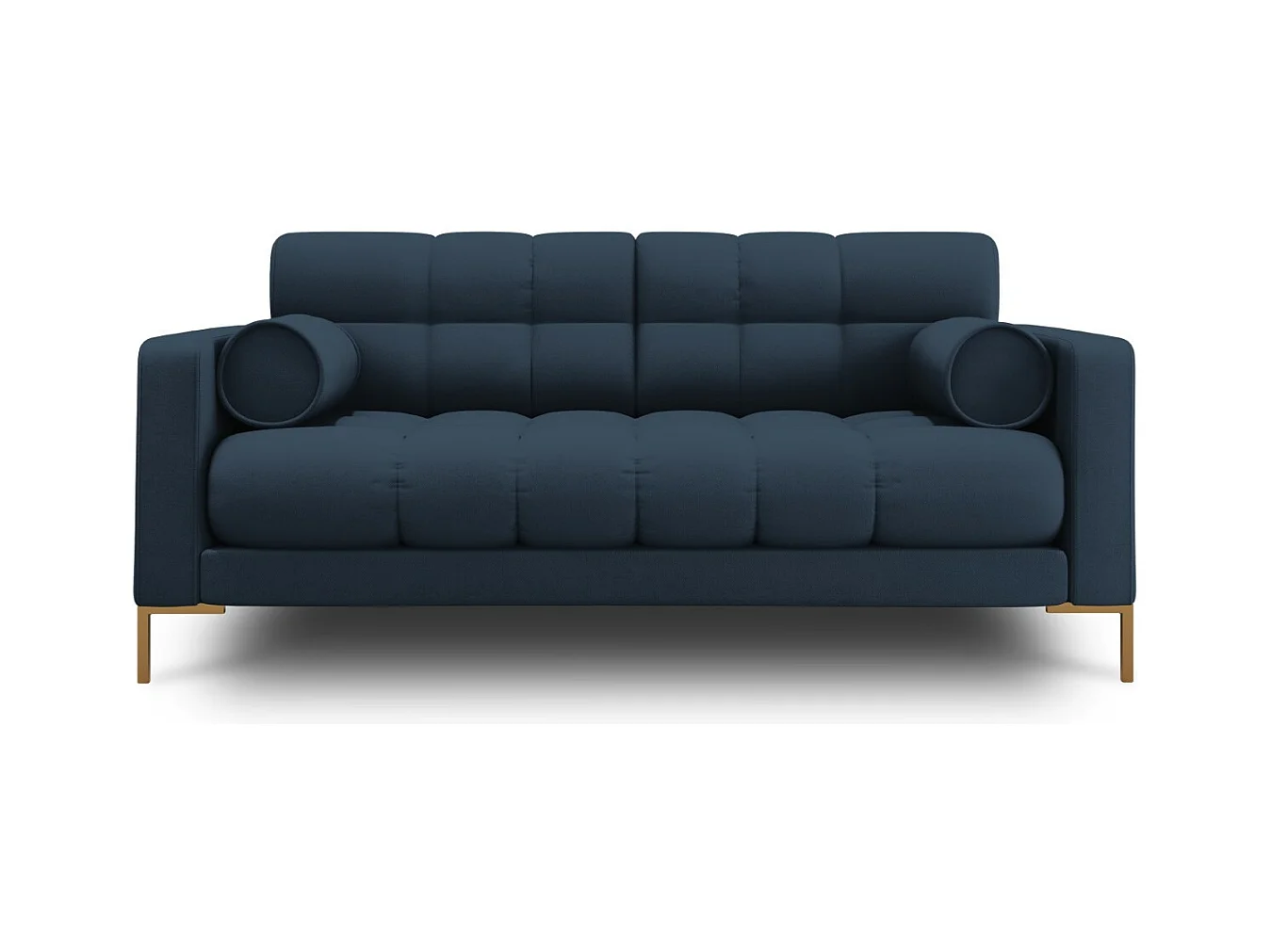 Cosmopolitan Design - Bank "Bali" 2 zitplaatsen, Structurele stof, Blauw - 152x92x75cm