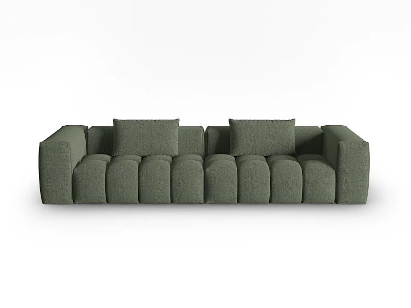 CXL by Christian Lacroix - 5-Sitzer modulares Sofa "Lorella" Sitzer aus strukturiertem Stoff dunkles olivgrün - 290x85x70cm