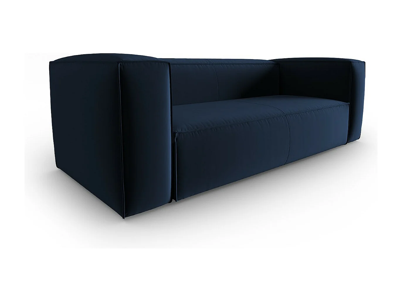 Cosmopolitan Design - Sofa, "Mackay" 3 miejsca welur, błękit królewski - 200x94x73cm