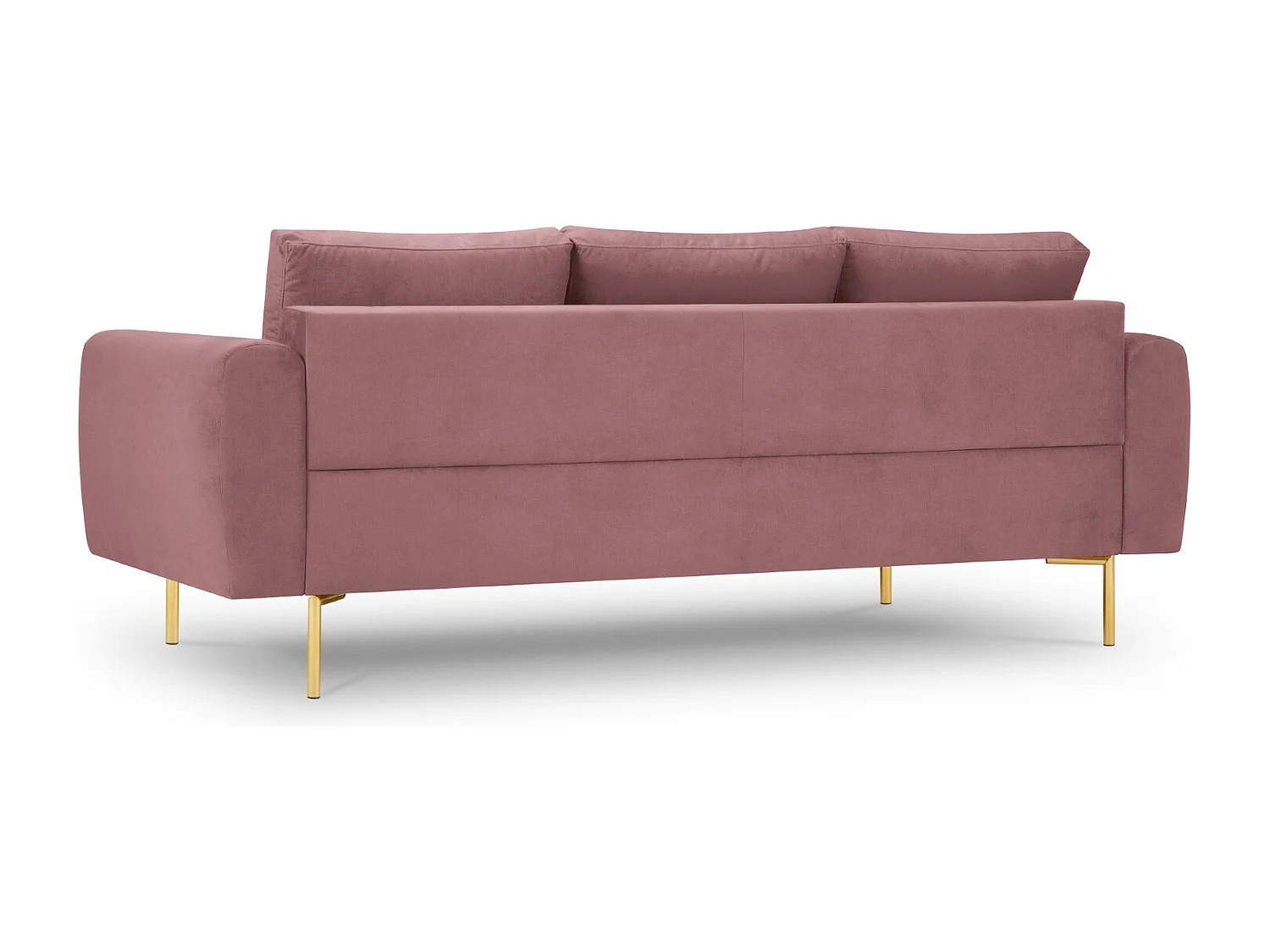 Cosmopolitan Design - 3-Sitzer Sofa "Hastings" aus Samt rosa - 220x97x75cm
