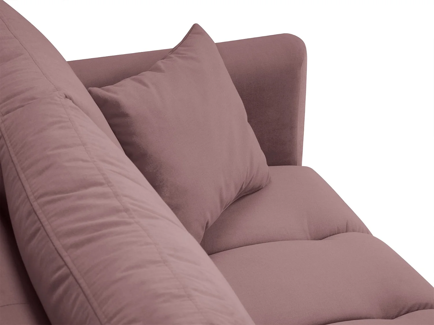 Cosmopolitan Design - 3-Sitzer Sofa "Hastings" aus Samt rosa - 220x97x75cm