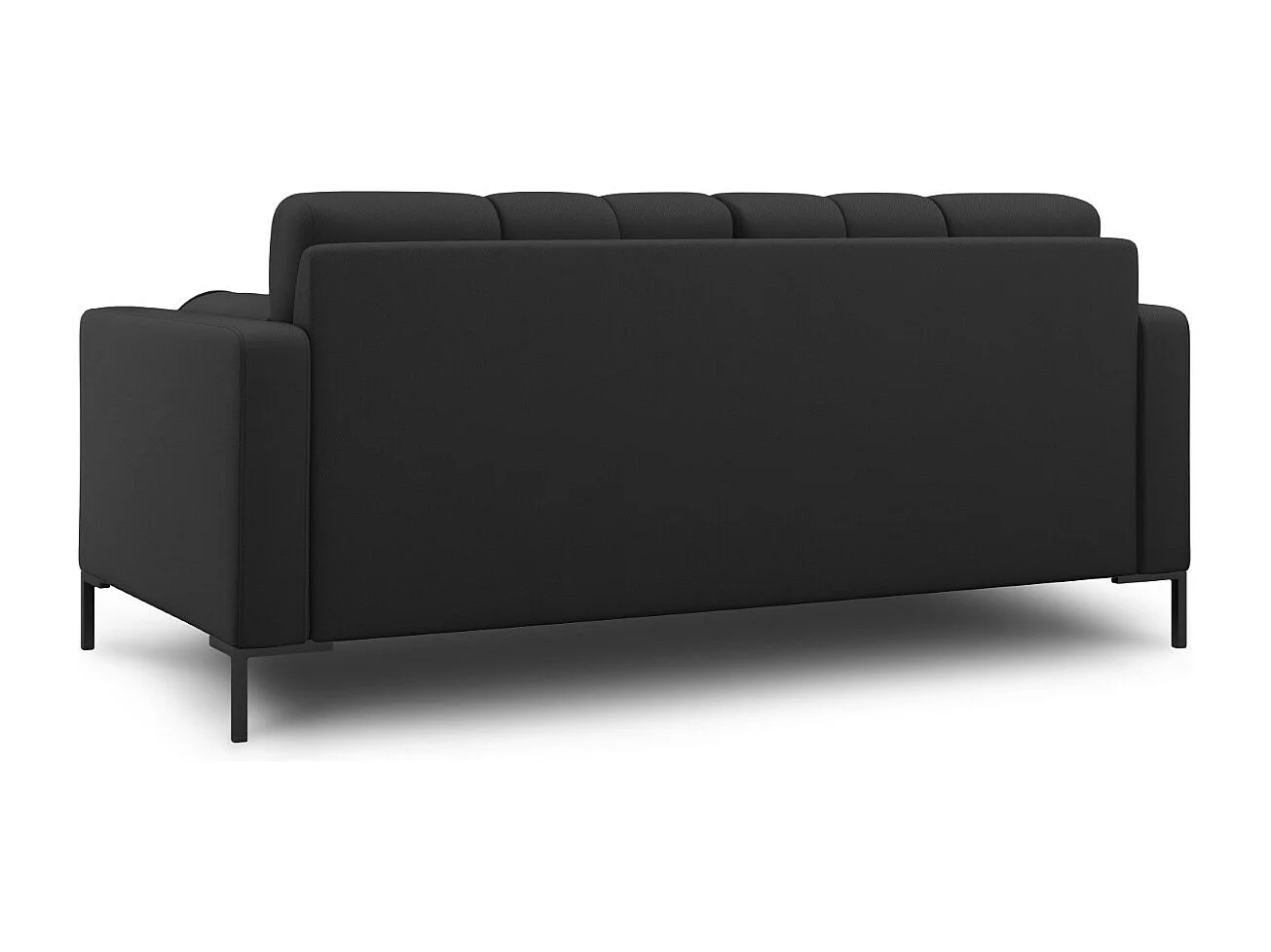 Cosmopolitan Design - Sofa, "Bali" 2 miejsca tkanina strukturalna, szary ciemny - 152x92x75cm