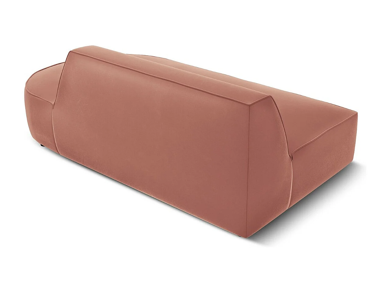 CXL by Christian Lacroix - Sofa modułowa bok prawy, "Charles" 2 miejsca welur, róż - 181x93x69cm