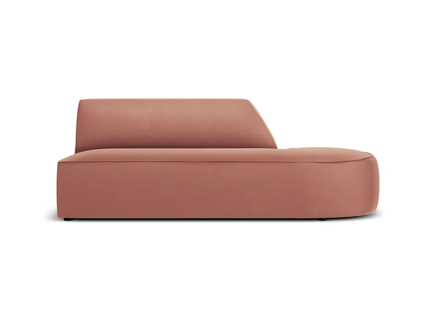 CXL by Christian Lacroix - Rechte modulaire bank "Charles" 2 zitplaatsen, Flueel, Roze - 181x93x69cm