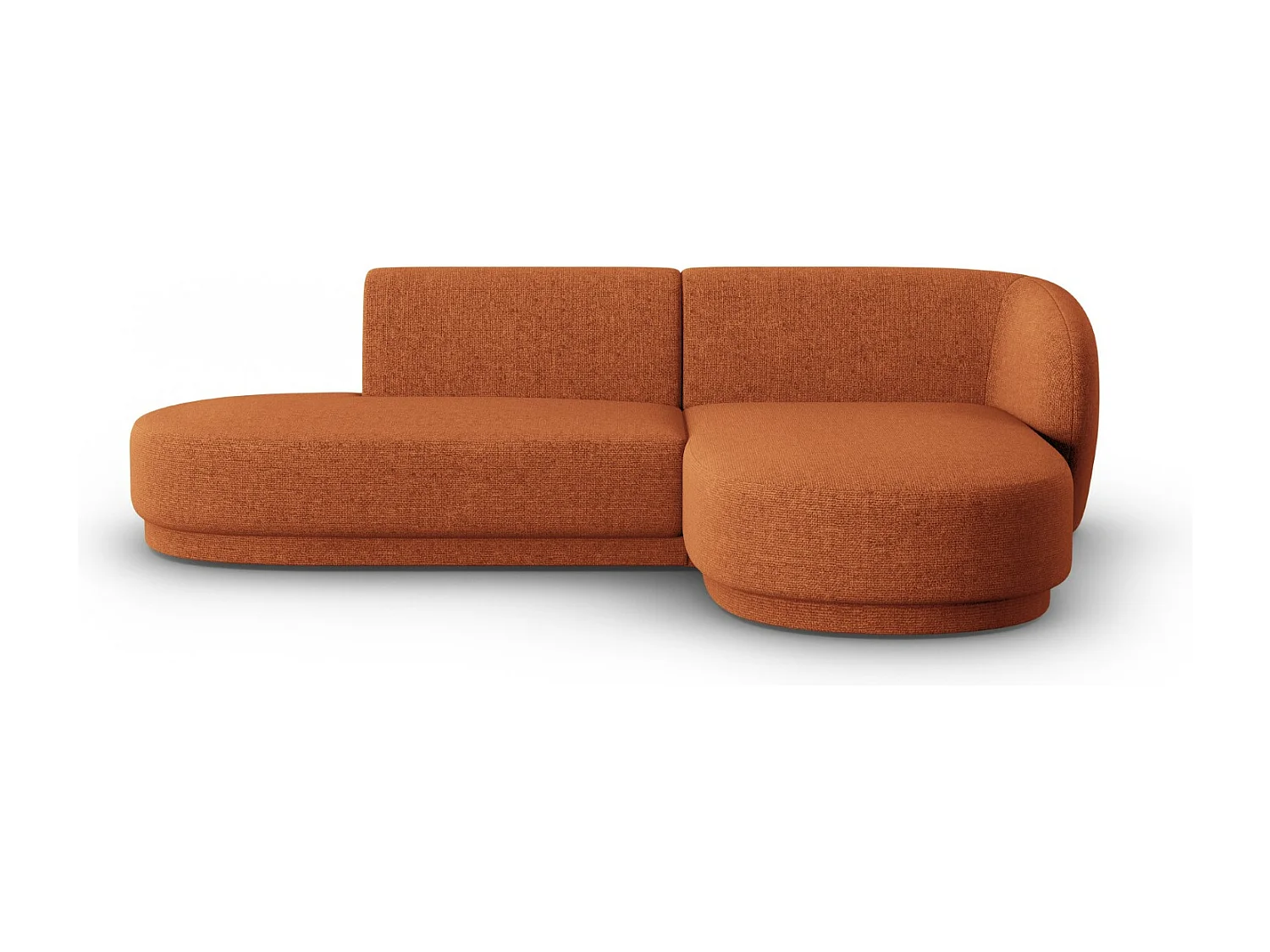 CXL by Christian Lacroix - 4-Sitzer modulares Ecksofa rechts "Lionel" Sitzer aus Chenille-Stoff mischung terrakotta - 233x155x74cm