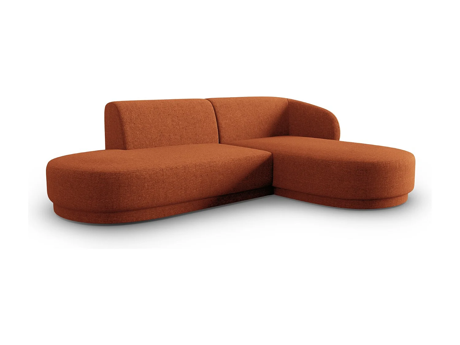 CXL by Christian Lacroix - 4-Sitzer modulares Ecksofa rechts "Lionel" Sitzer aus Chenille-Stoff mischung terrakotta - 233x155x74cm