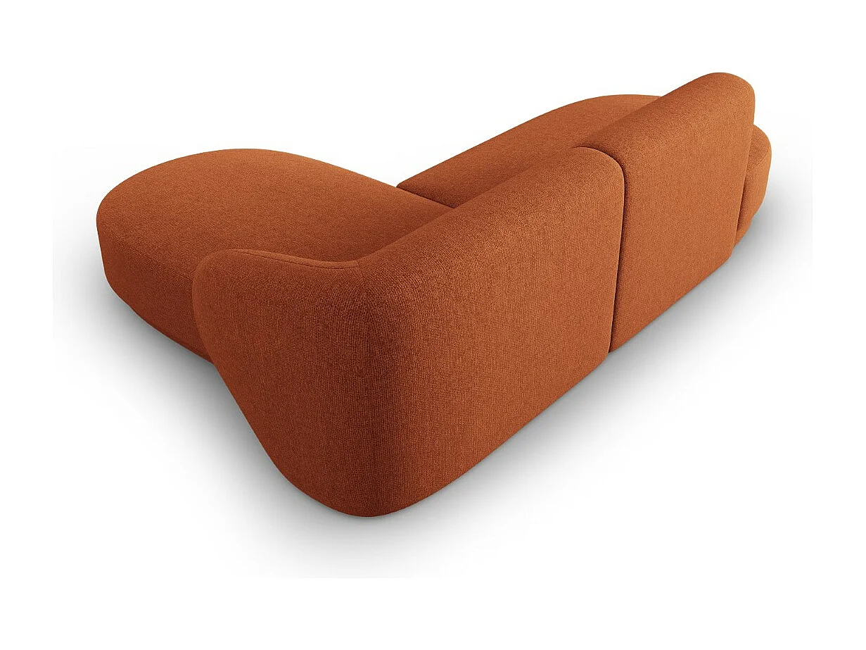 CXL by Christian Lacroix - 4-Sitzer modulares Ecksofa rechts "Lionel" Sitzer aus Chenille-Stoff mischung terrakotta - 233x155x74cm