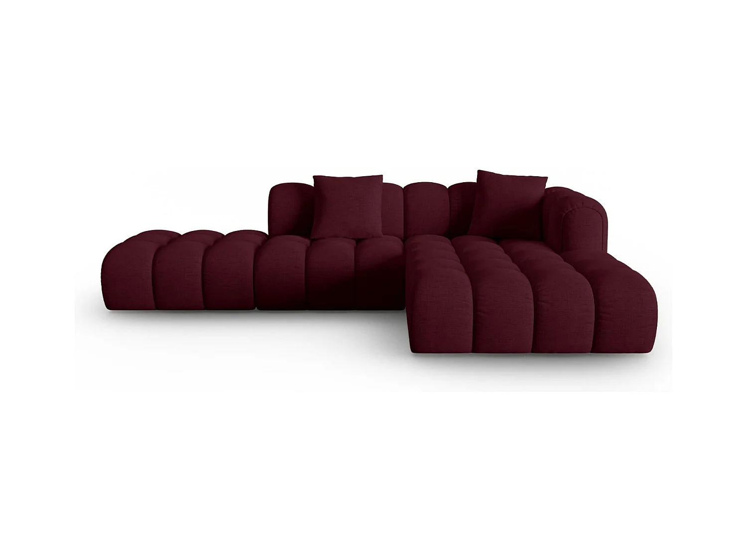 CXL by Christian Lacroix - 4-Sitzer modulares Ecksofa rechts "Clotilde" Sitzer aus strukturiertem Stoff burgundfarben - 309x190x70cm