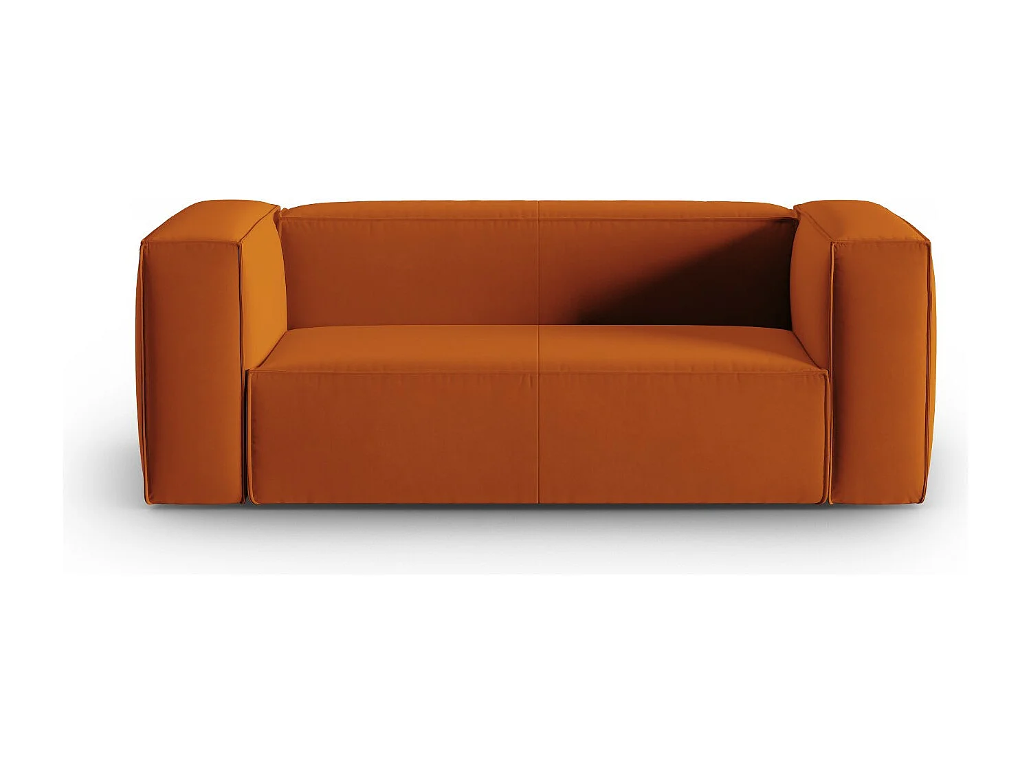 Cosmopolitan Design - Sofá "Mackay" 2 lugares em veludo terracota - 150x94x73cm