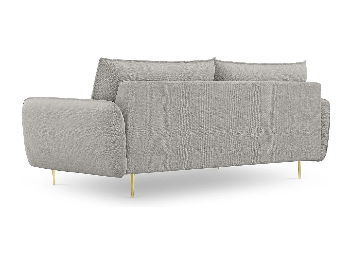 Cosmopolitan Design - Canapé "Vienna" 4 places en tissu structurel gris clair - 230x92x95cm