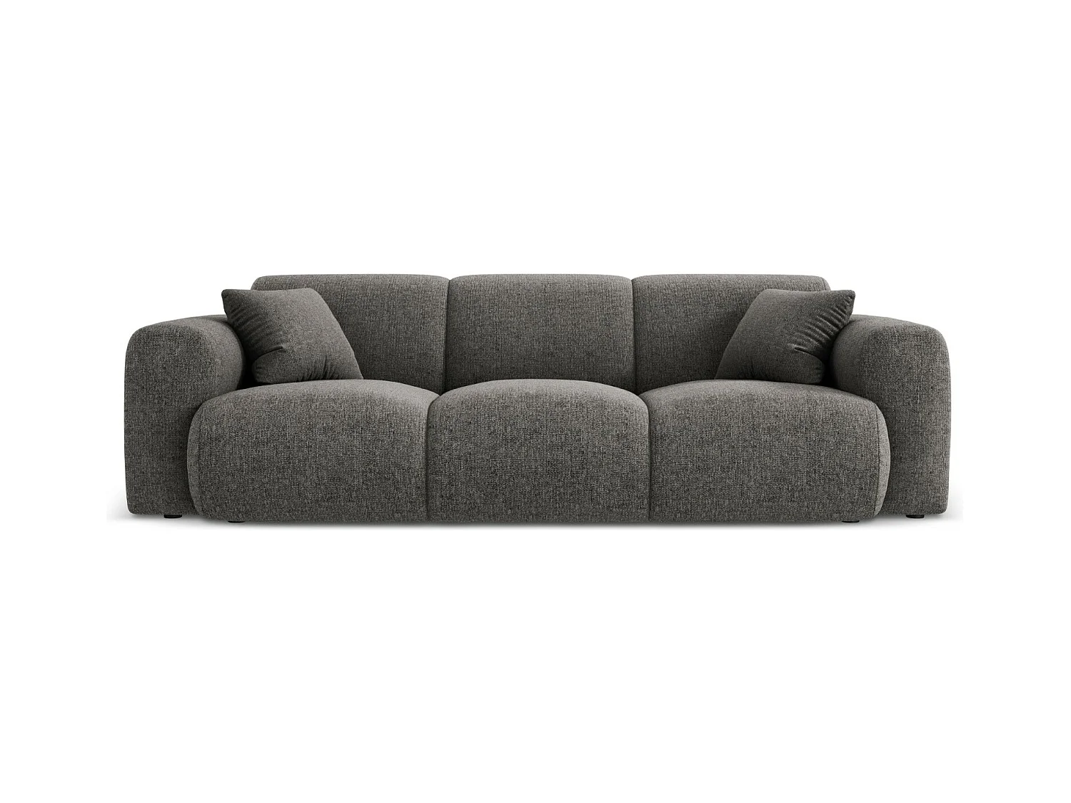 Cosmopolitan Design - Bank "Nolio" 3 zitplaatsen, Chenille, Grijs - 235x95x72cm