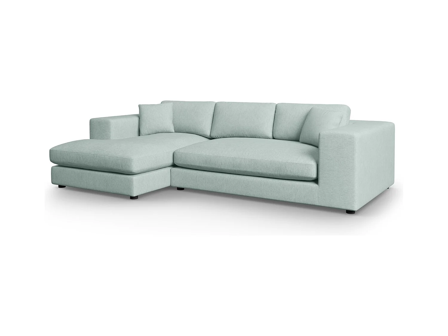 CXL by Christian Lacroix - 5-Sitzer Ecksofa links "Tendance" Sitzer aus strukturiertem Stoff minze - 282x174x72cm