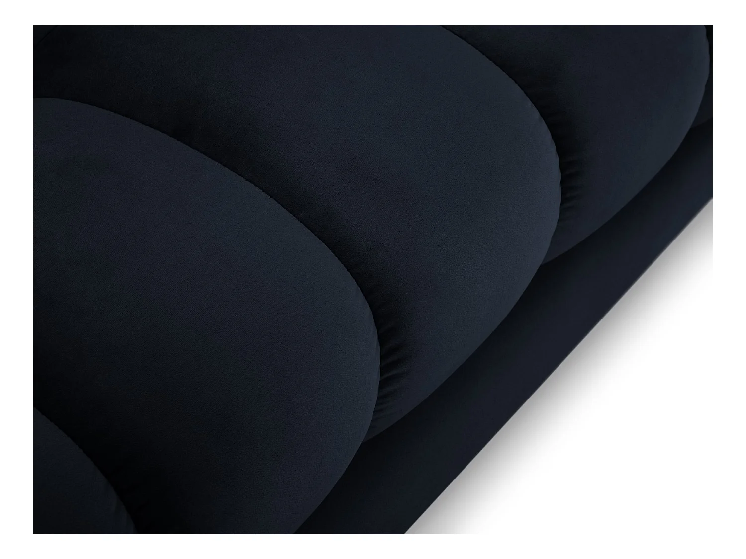 Cosmopolitan Design - 5-Sitzer Ecksofa links "Bali" aus Samt dunkelblau - 293x185x75cm