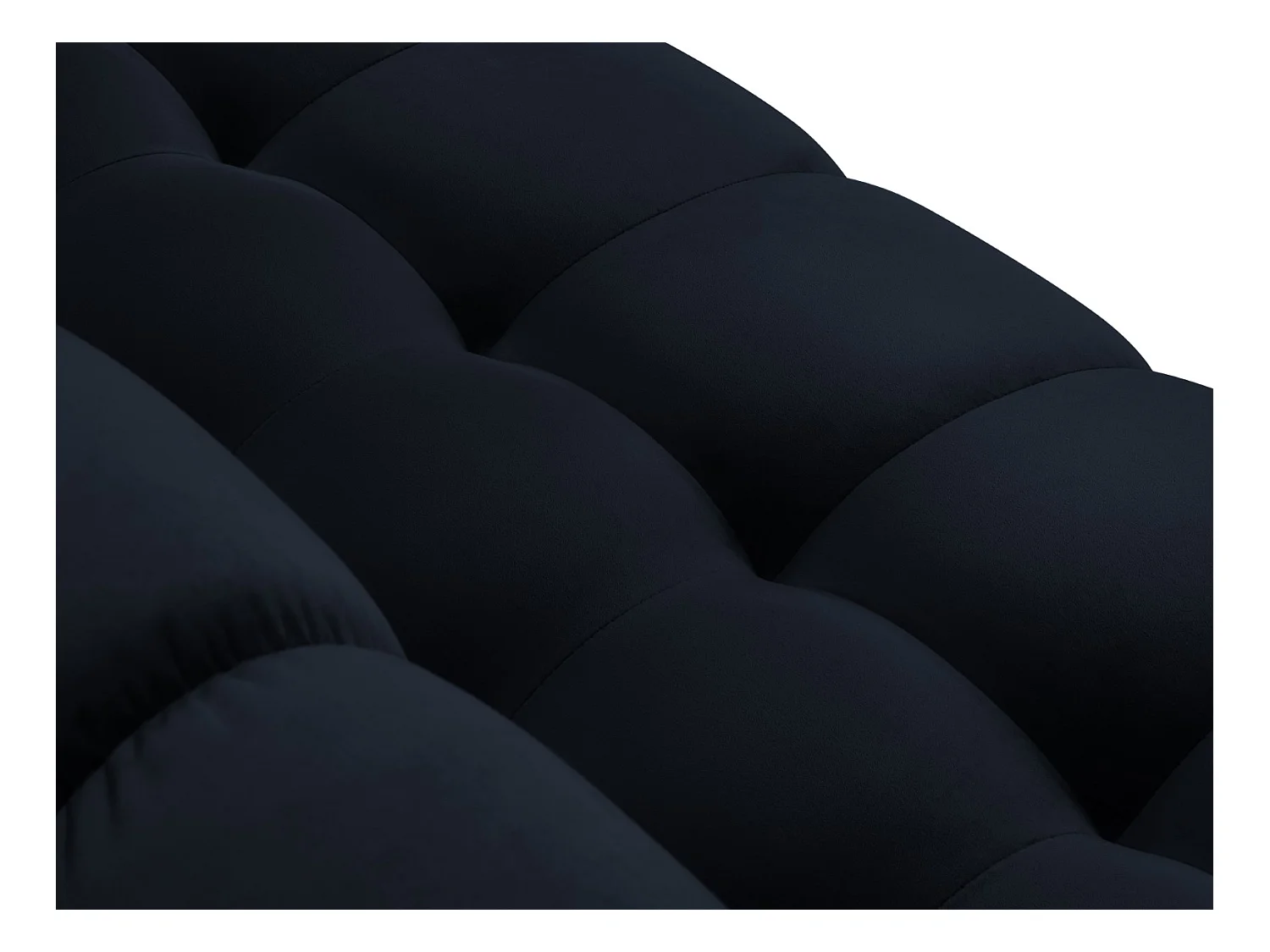 Cosmopolitan Design - 5-Sitzer Ecksofa links "Bali" aus Samt dunkelblau - 293x185x75cm