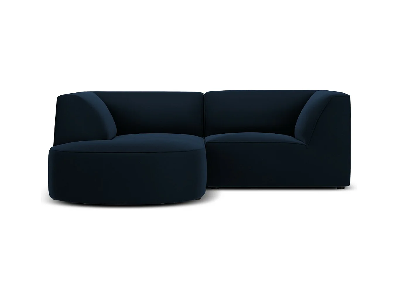 CXL by Christian Lacroix - Linker hoekbank "Charles" 3 zitplaatsen, Flueel, Donkerblauw - 186x180x69cm