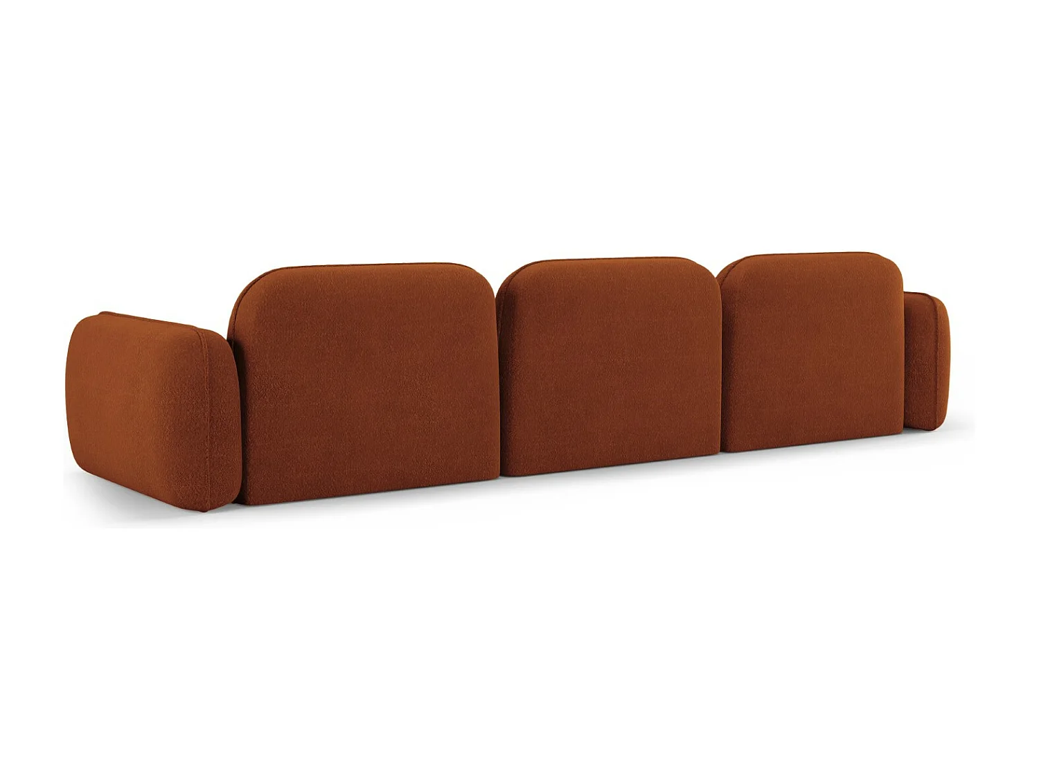 CXL by Christian Lacroix - Canapé modulable "Lucien" 4 places en velours terracotta - 320x90x70cm