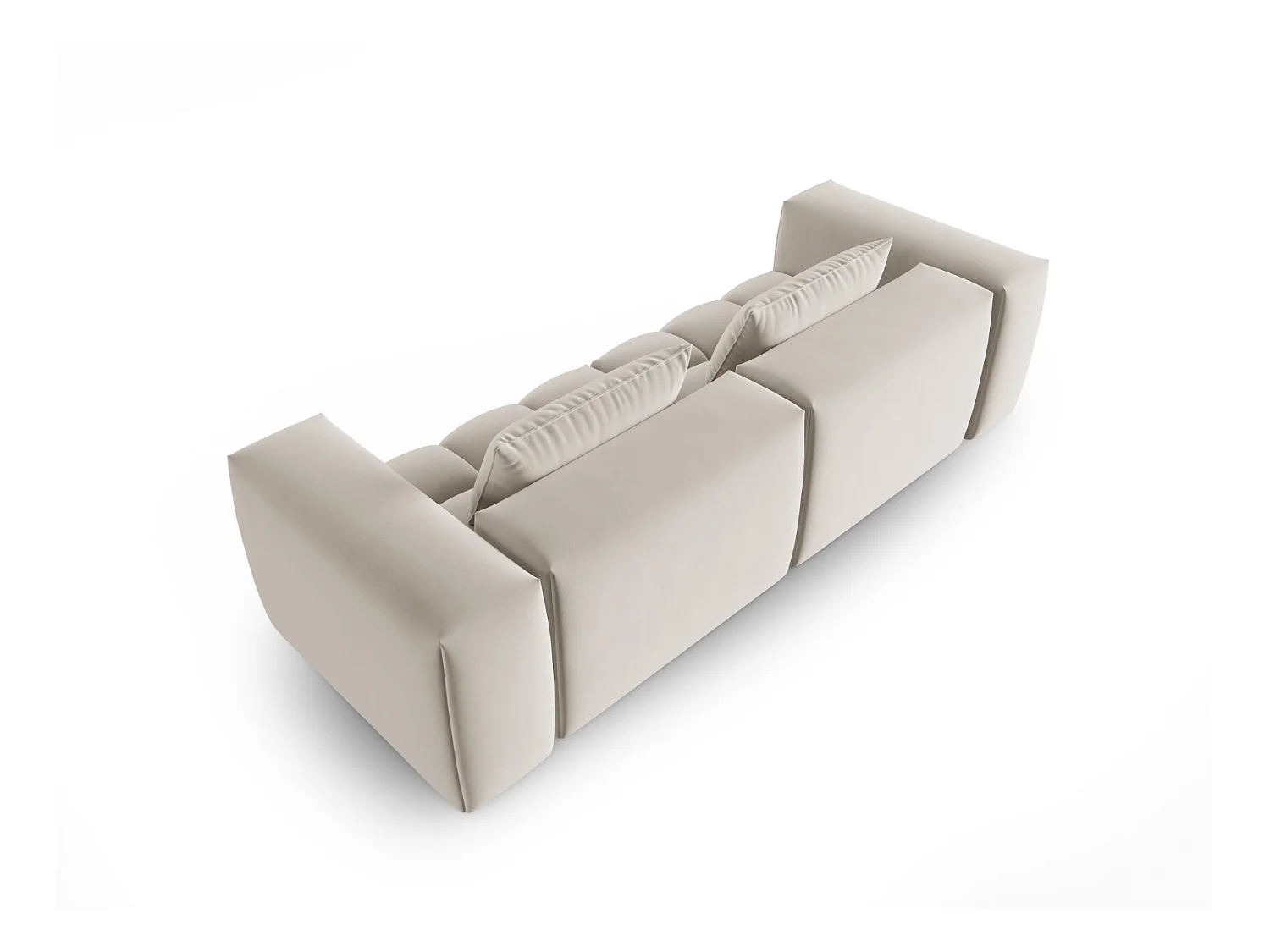 CXL by Christian Lacroix - 3-Sitzer modulares Sofa "Lorella" Sitzer aus Samt Ecru - 230x85x70cm