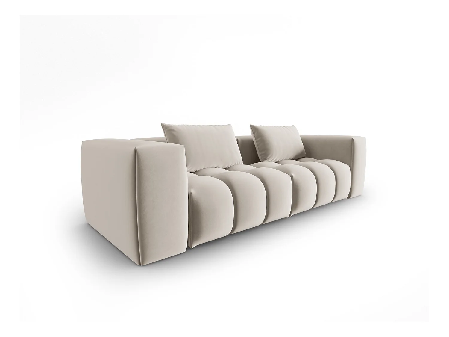 CXL by Christian Lacroix - 3-Sitzer modulares Sofa "Lorella" Sitzer aus Samt Ecru - 230x85x70cm