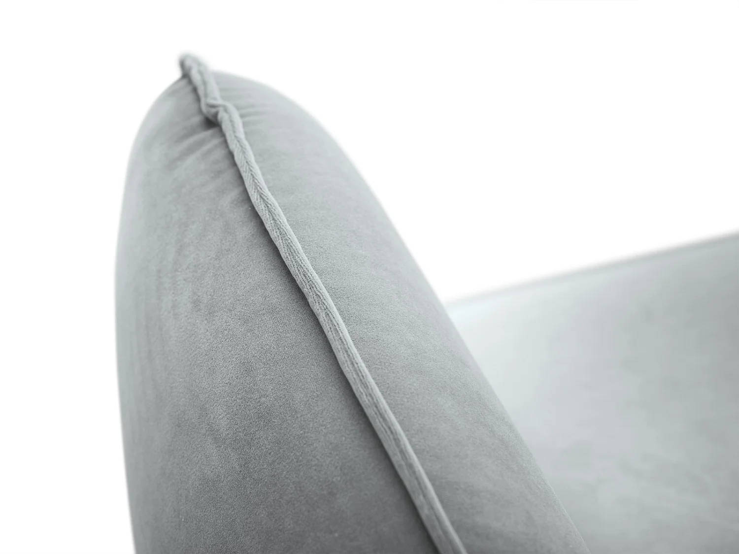 Cosmopolitan Design - Canapé d'angle gauche "Vienna" 6 places en velours gris clair - 275x185x95cm