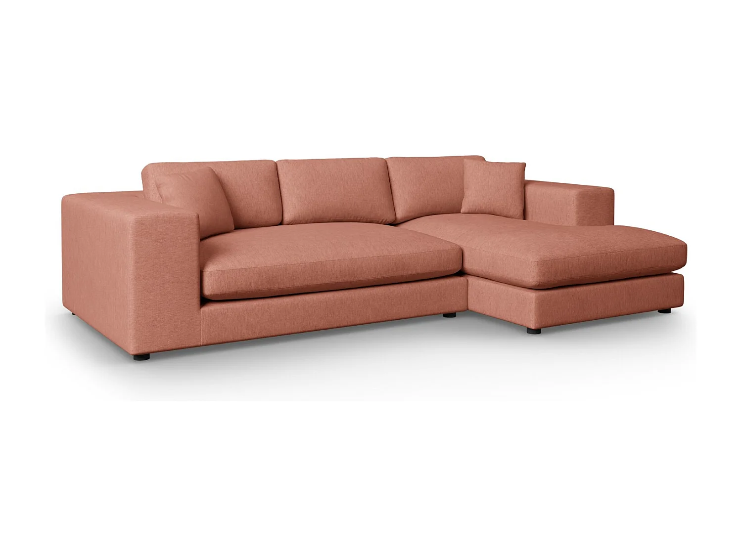 CXL by Christian Lacroix - Rechter hoekbank "Tendance" 5 zitplaatsen, Structurele stof, Rood - 282x174x72cm