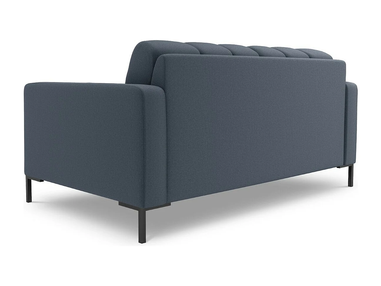 Cosmopolitan Design - Canapé "Bali" 2 places en tissu structurel bleu foncé - 152x92x75cm