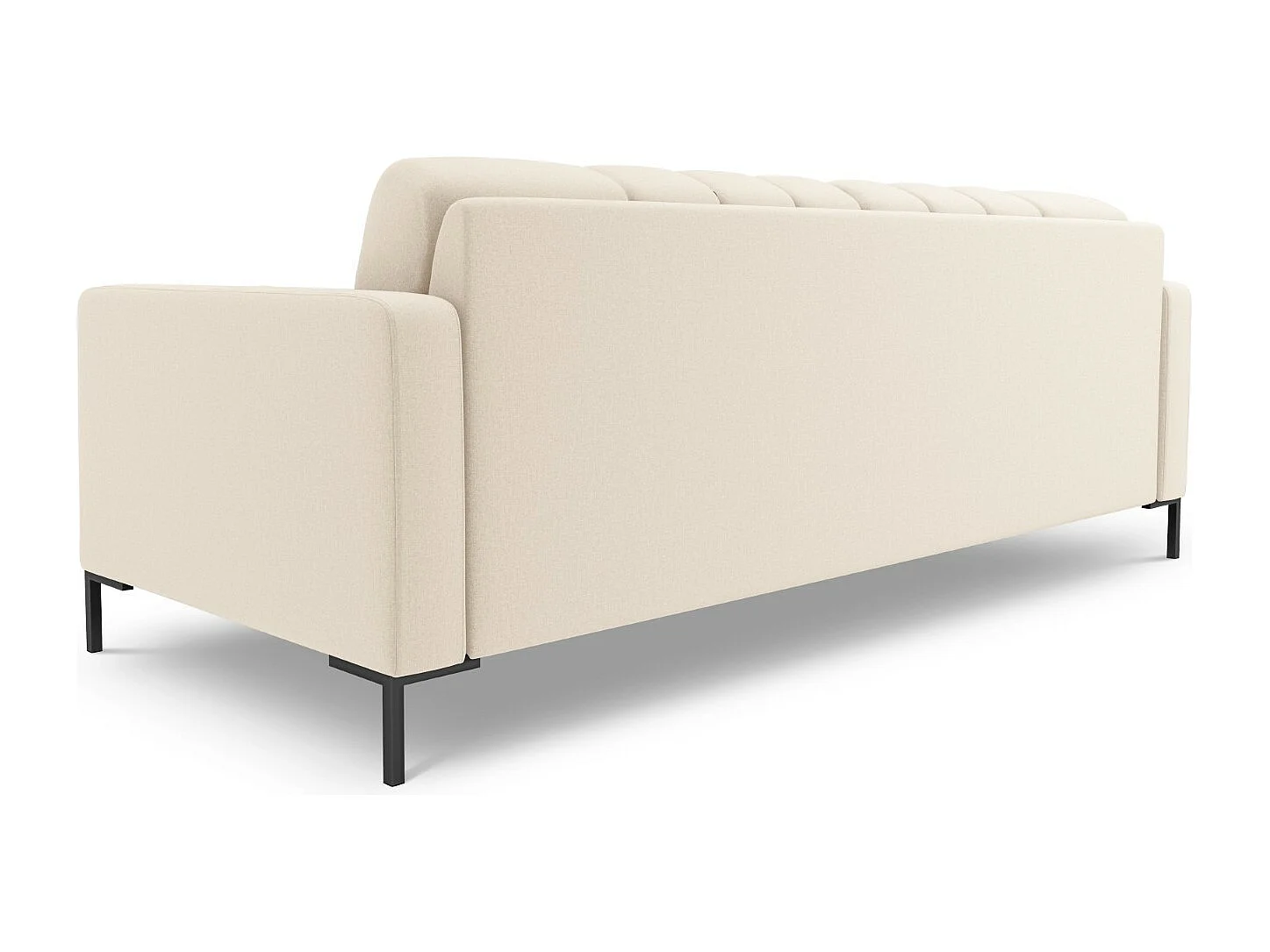 Cosmopolitan Design - Sofa, "Bali" 4 miejsca tkanina strukturalna, beż jasny - 217x92x75cm
