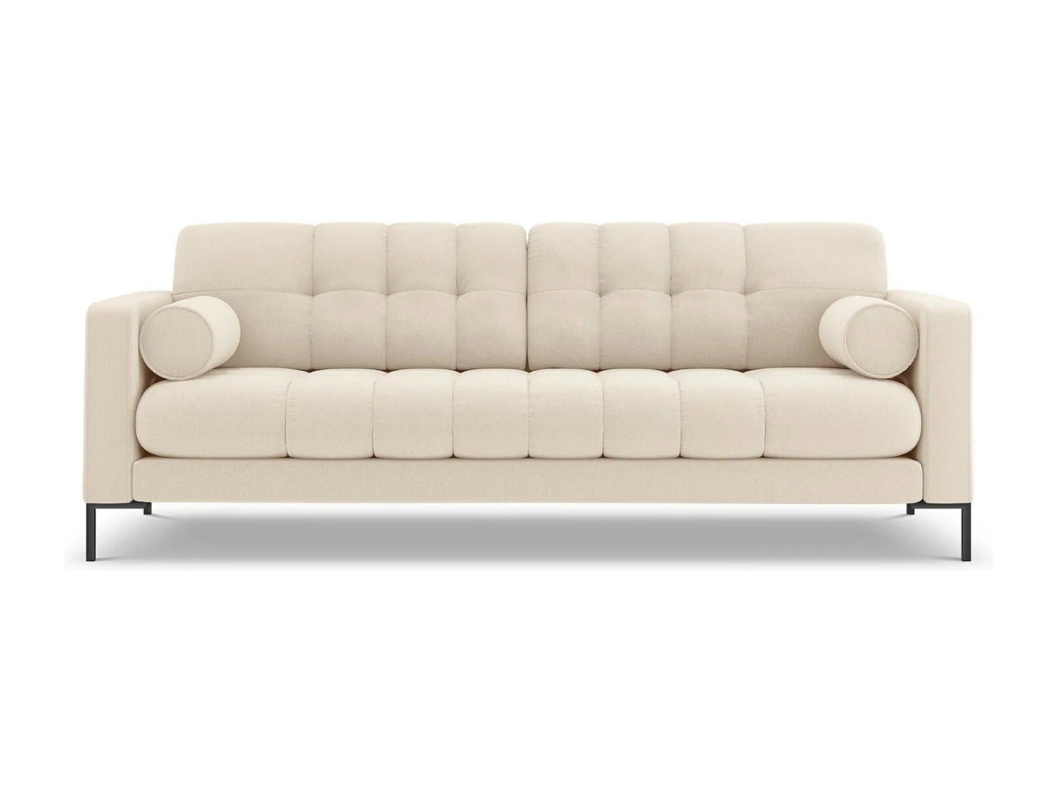 Cosmopolitan Design - Sofá "Bali" 4 lugares em tecido estrutural bege claro - 217x92x75cm